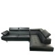Καναπές Γωνιακός MASAL Μαύρο PU 280x185x85cm Καναπές Γωνιακός MASAL Μαύρο PU 280x185x85cm