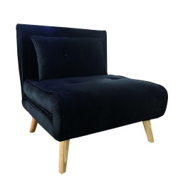 Πολυθρόνα  ALFHARD Μαύρο Ύφασμα 77x80x79cm