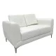 Καναπές Τριθέσιος  ELFRIC Λευκό PU 190x81x81cm