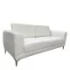 Καναπές Τριθέσιος  ELFRIC Λευκό PU 190x81x81cm