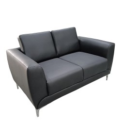 Καναπές Διθέσιος  ELFRIC Μαύρο PU 142x81x81cm