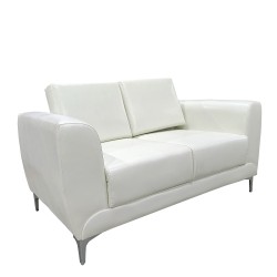 Καναπές Διθέσιος  ELFRIC Λευκό PU 142x81x81cm