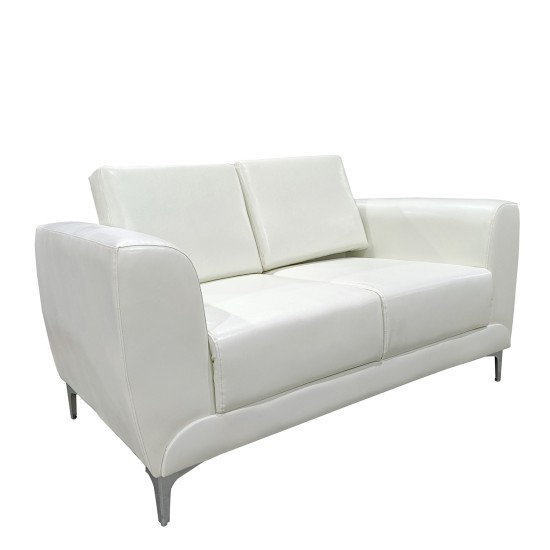 Καναπές Διθέσιος ELFRIC Λευκό PU 142x81x81cm Καναπές Διθέσιος ELFRIC Λευκό PU 142x81x81cm