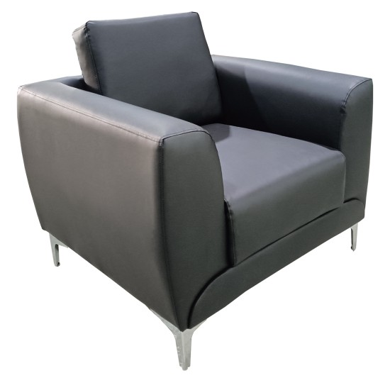 Πολυθρόνα ELFRIC Μαύρο PU 89x81x81cm Πολυθρόνα ELFRIC Μαύρο PU 89x81x81cm