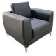 Πολυθρόνα ELFRIC Μαύρο PU 89x81x81cm Πολυθρόνα ELFRIC Μαύρο PU 89x81x81cm