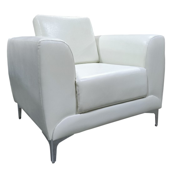 Πολυθρόνα ELFRIC Λευκό PU 89x81x81cm Πολυθρόνα ELFRIC Λευκό PU 89x81x81cm