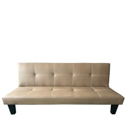 Καναπές Κρεβάτι Τριθέσιος  ERYNDOR Ανοιχτό Καφέ PU 186x90x82cm