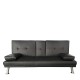Καναπές Κρεβάτι Τριθέσιος ALFRED Μαύρο PU 164x76.5x79cm Καναπές Κρεβάτι Τριθέσιος ALFRED Μαύρο PU 164x76.5x79cm