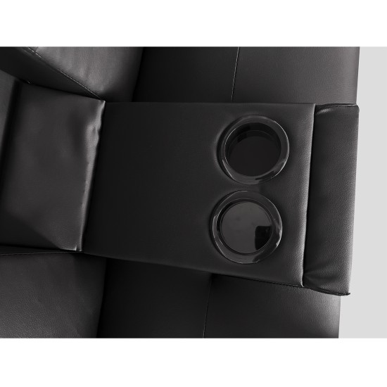 Καναπές Κρεβάτι Τριθέσιος ALFRED Μαύρο PU 164x76.5x79cm Καναπές Κρεβάτι Τριθέσιος ALFRED Μαύρο PU 164x76.5x79cm