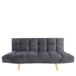 Καναπές Κρεβάτι Τριθέσιος  ELVINA Γκρι Ύφασμα 182x82x88cm