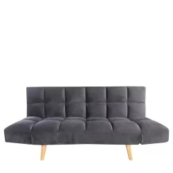 Καναπές Κρεβάτι Τριθέσιος  ELVINA Γκρι Ύφασμα 182x82x88cm