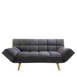 Καναπές Κρεβάτι Τριθέσιος  ELVINA Γκρι Ύφασμα 182x82x88cm