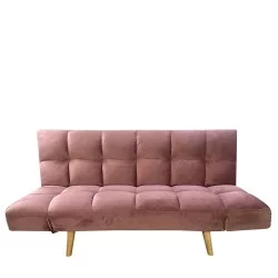 Καναπές Κρεβάτι Τριθέσιος  ELVINA Σάπιο Μήλο Ύφασμα 182x82x88cm