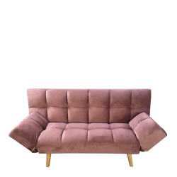 Καναπές Κρεβάτι Τριθέσιος  ELVINA Σάπιο Μήλο Ύφασμα 182x82x88cm