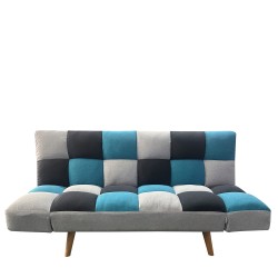 Καναπές Κρεβάτι Τριθέσιος  ELVINA Πολύχρωμο Ύφασμα 182x82x88cm