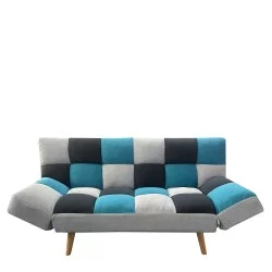 Καναπές Κρεβάτι Τριθέσιος  ELVINA Πολύχρωμο Ύφασμα 182x82x88cm