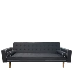 Καναπές Κρεβάτι Τριθέσιος  AUBREY Γκρι Ύφασμα 224x88x84cm