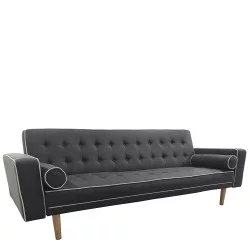 Καναπές Κρεβάτι Τριθέσιος  AUBREY Γκρι Ύφασμα 224x88x84cm