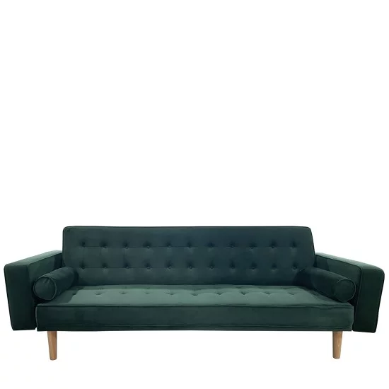 Καναπές Κρεβάτι Τριθέσιος  AUBREY Πράσινο Ύφασμα 224x88x84cm