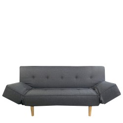 Καναπές Κρεβάτι Τριθέσιος  NEREIDA Γκρι Ύφασμα 180x90x80cm