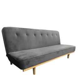 Καναπές Κρεβάτι Τριθέσιος  CELESTE Γκρι Ύφασμα 193x85x88cm