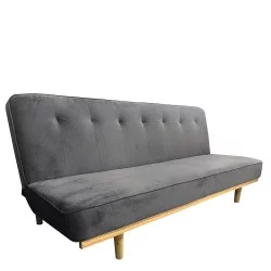 Καναπές Κρεβάτι Τριθέσιος  CELESTE Γκρι Ύφασμα 193x85x88cm