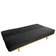 Καναπές Κρεβάτι Τριθέσιος CELESTE Μαύρο Ύφασμα 193x85x88cm Καναπές Κρεβάτι Τριθέσιος CELESTE Μαύρο Ύφασμα 193x85x88cm