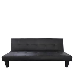 Καναπές Κρεβάτι Τριθέσιος  NAHELE Μαύρο PU 179x82.5x78cm