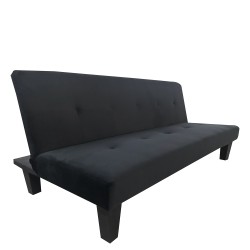 Καναπές Κρεβάτι Τριθέσιος  NAHELE Μαύρο Ύφασμα 179x82.5x78cm