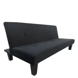 Καναπές Κρεβάτι Τριθέσιος  NAHELE Μαύρο Ύφασμα 179x82.5x78cm