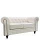 Καναπές Διθέσιος AVERY Λευκό PU 155x90x73cm Καναπές Διθέσιος AVERY Λευκό PU 155x90x73cm