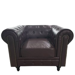 Πολυθρόνα  AVERY Σκούρο Καφέ PU 100x90x73cm Πολυθρόνα  AVERY Σκούρο Καφέ PU 100x90x73cm