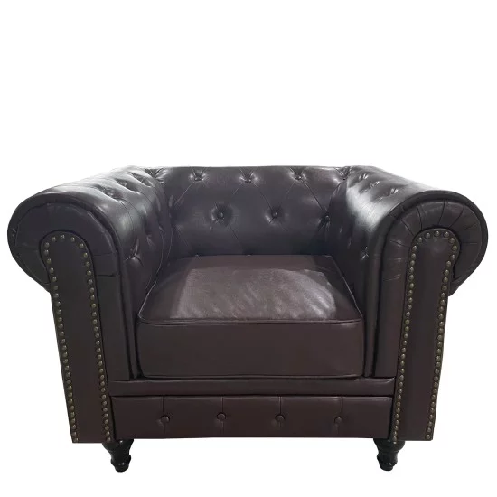 Πολυθρόνα AVERY Σκούρο Καφέ PU 100x90x73cm Πολυθρόνα AVERY Σκούρο Καφέ PU 100x90x73cm