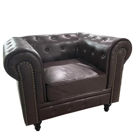Πολυθρόνα AVERY Σκούρο Καφέ PU 100x90x73cm Πολυθρόνα AVERY Σκούρο Καφέ PU 100x90x73cm