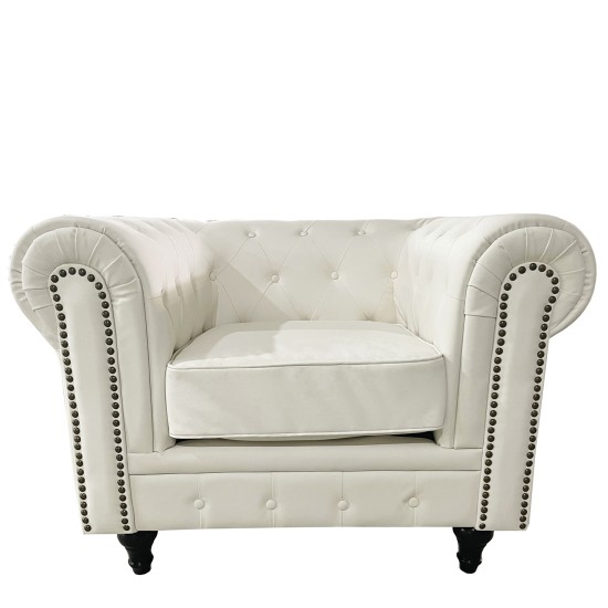 Πολυθρόνα AVERY Λευκό PU 100x90x73cm Πολυθρόνα AVERY Λευκό PU 100x90x73cm