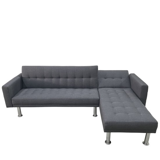 Καναπές Κρεβάτι Γωνιακός OBERON Γκρι Ύφασμα 240x102/175x40cm Καναπές Κρεβάτι Γωνιακός OBERON Γκρι Ύφασμα 240x102/175x40cm