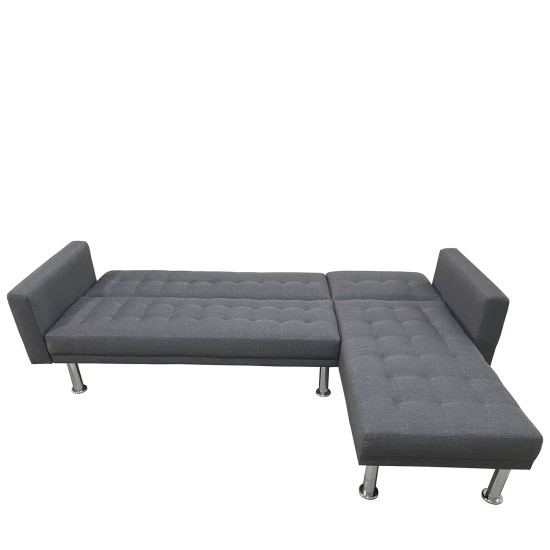 Καναπές Κρεβάτι Γωνιακός OBERON Γκρι Ύφασμα 240x102/175x40cm Καναπές Κρεβάτι Γωνιακός OBERON Γκρι Ύφασμα 240x102/175x40cm