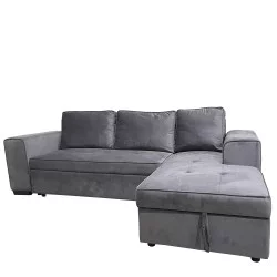 Καναπές Κρεβάτι Γωνιακός  PREMIERE Δεξιά Γωνία Γκρι Ύφασμα 271x163x80cm