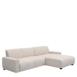 Καναπές Γωνιακός Αναστρέψιμος  TRIANA Μπεζ Ύφασμα 287x161x71cm