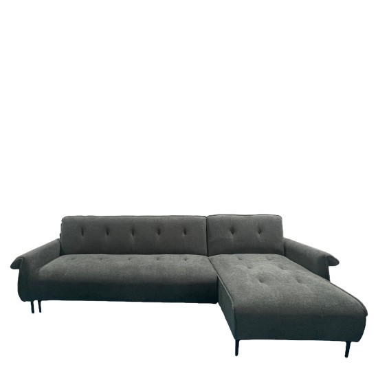 Καναπές Κρεβάτι Γωνιακός Αναστρέψιμος  SOMERO Σκούρο Γκρι 286x144x84cm