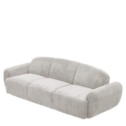 Καναπές Κρεβάτι Τριθέσιος  SCULPTA Μπεζ Ύφασμα 234x88x75cm