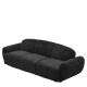 Καναπές Κρεβάτι Τριθέσιος  SCULPTA Μαύρο Ύφασμα 234x88x75cm
