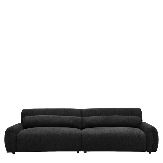 Καναπές Τετραθέσιος  VORTICA Μαύρο Ύφασμα 280x85x78cm