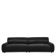 Καναπές Τετραθέσιος  VORTICA Μαύρο Ύφασμα 280x85x78cm