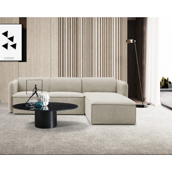 Καναπές Γωνιακός Αναστρέψιμος  MAFFEI Μπεζ Ύφασμα 268x163x76cm
