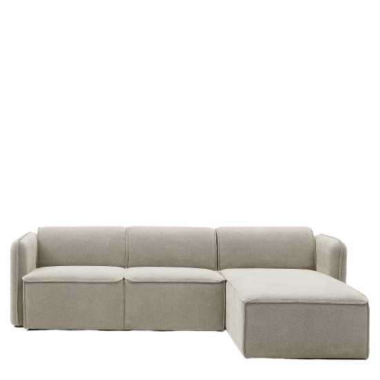 Καναπές Γωνιακός Αναστρέψιμος  MAFFEI Μπεζ Ύφασμα 268x163x76cm