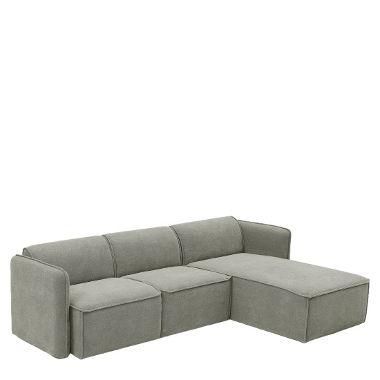 Καναπές Γωνιακός Αναστρέψιμος  MAFFEI Γκρι Ύφασμα 268x163x76cm