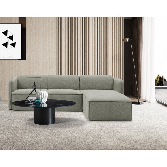 Καναπές Γωνιακός Αναστρέψιμος  MAFFEI Γκρι Ύφασμα 268x163x76cm