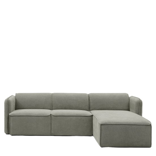 Καναπές Γωνιακός Αναστρέψιμος  MAFFEI Γκρι Ύφασμα 268x163x76cm