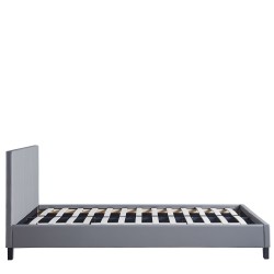 Κρεβάτι  AZALEA Γκρι PU 213x131x88cm (Στρώμα 120x200cm)